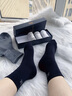 夢(mèng)特嬌襪子男士春夏季100%純棉7A抗菌防臭艾草精油襪休閑透氣運動(dòng)中筒襪 曬單實(shí)拍圖