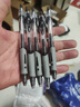 按動(dòng)中性筆刷題GP1008中性筆按壓式圓珠筆簽字筆0.5mm筆芯學(xué)習辦公用品 1008黑色5支裝 曬單實(shí)拍圖