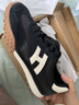 熱風(fēng)（Hotwind）男鞋2026年春季新款男士通勤運動(dòng)休閑鞋拼色德訓鞋百搭板鞋 19黑白 42 曬單實(shí)拍圖