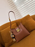 viney牛皮包包女包品牌水桶包輕奢單肩斜挎包生日禮物高級感送女友老婆 曬單實(shí)拍圖