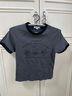 UR2026春季新款女裝復古撞色印花修身短袖T恤UYY450060+ 中灰 XL 曬單實(shí)拍圖