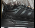 阿迪達斯（adidas）男女鞋板鞋春季皮面防潑水黑色百搭運動(dòng)休閑鞋 碳黑 42.5 曬單實(shí)拍圖