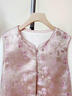 熙世界（sllsky）新中式緞感提花襯衫盤(pán)扣馬甲兩件套2026春季新款國風(fēng)女裝 櫻花粉色 馬夾 M 曬單實(shí)拍圖
