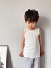 紅豆兒童背心男童莫代爾夏季薄款男孩內穿跨欄中大童打底上衣 白色+藍色 160 曬單實(shí)拍圖