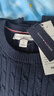 Tommy Hilfiger【絞花肌理】秋冬女裝純棉圓領(lǐng)合體麻花毛衣針織衫開(kāi)衫外套 曬單實(shí)拍圖