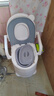 灝琦老人移動(dòng)式坐便器移動(dòng)馬桶坐便椅便攜式馬桶臥室用大便座椅臨時(shí) 硬墊+房間用（灰色） 曬單實(shí)拍圖
