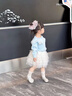 班喜迪女童半身裙春裝2026新款洋氣女寶寶公主裙tutu裙兒童網(wǎng)紗蓬蓬短裙 白色 120 曬單實(shí)拍圖