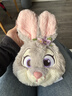 迪士尼（Disney）毛絨玩具公仔背包生日禮物禮品女生 瘋狂動(dòng)物城朱迪兔子斜挎痛包 曬單實(shí)拍圖