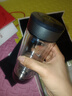 水宜生茶水分離杯鈦杯雙層玻璃杯防燙透明水杯高檔商務(wù)泡茶杯男士便攜 鈦晶弱堿版【紳士灰】370ml 曬單實(shí)拍圖