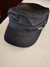 男士戶(hù)外休閑棉質(zhì)平頂帽氣眼金屬方標遮陽(yáng)透氣可調節鴨舌帽子 黑色 可調節 曬單實(shí)拍圖