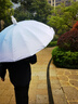 彎鉤長(cháng)柄漸變自動(dòng)雨傘遮陽(yáng)傘男女大號加大加固結實(shí)抗風(fēng)暴雨專(zhuān)用傘 漸變海鹽藍【防水套】-全遮光傘布-16骨皮彎柄 曬單實(shí)拍圖