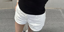 UR秋季新款女裝簡(jiǎn)約氣質(zhì)休閑百搭純色短褲UWM650055 本白 M 曬單實(shí)拍圖