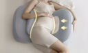 多米貝貝（Tomibaby）孕婦枕頭護腰側睡枕海豚托腹枕側臥糖果抱靠枕EPS靜音枕淺灰 曬單實(shí)拍圖