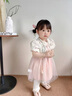 G.duck小黃鴨童裝女童連衣裙夏季嬰兒公主裙周歲禮服女寶寶裙子兒童漢服 粉紅色 73 建議7-9個(gè)月13-18斤 曬單實(shí)拍圖