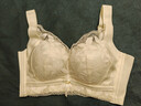 都市麗人莫代爾內衣女聚攏小胸顯大上托防下垂收副乳無(wú)鋼圈蕾絲文胸罩香檳 曬單實(shí)拍圖