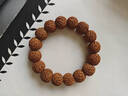 山中玉腦紋桃梟桃核手串正圓文玩男女矮樁密紋螞蟻桃胡原籽新年禮物 17mm素手串 曬單實(shí)拍圖