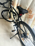 EG7公路自行車(chē)成人賽車(chē)變速活飛彎把超快競速超輕實(shí)心胎死飛男女單車(chē) 減震 26寸24速-60刀【純黑色】 曬單實(shí)拍圖