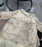 戴維貝拉兒童連衣裙秋裝女童寶寶碎花印花假兩件長(cháng)袖裙子 曬單實(shí)拍圖