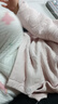 婧麒嬰兒分體高腰套裝夾棉秋冬款純棉保暖寶寶女孩睡衣冬季家居服 香芋玫瑰紫 90 cm 曬單實(shí)拍圖