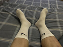 耐克(NIKE)襪子男子 速干透氣運動(dòng)襪 中筒襪三雙裝SX7676-100白M 曬單實(shí)拍圖