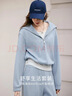 香影藍色休閑運動(dòng)套裝女2026春裝新款假兩件衛衣闊腿褲兩件套 航線(xiàn)藍 S 曬單實(shí)拍圖
