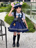 G.duck小黃鴨女童連衣裙夏季朱迪兔子警官洛麗塔公主裙兒童生日禮服裙子 藍色 120 建議5~6歲【110-120】cm 曬單實(shí)拍圖