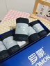羅蒙（ROMON）襪子男士100%純棉10A抗菌防臭夏季中筒襪紳士正裝黑色商務(wù)5雙裝 曬單實(shí)拍圖