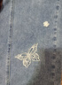 VEROMODA 牛仔褲2026春季新款蕾絲蝴蝶燙鉆繡花釘珠口袋微喇褲326132013 曬單實(shí)拍圖