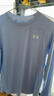 Under Armour兒童圓領(lǐng)長(cháng)袖T恤中性大童夏季男女童撞色拼接運動(dòng)服 淺矽藍 165 曬單實(shí)拍圖