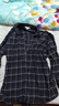 UR2026春季新款女裝休閑撞色格紋翻領(lǐng)超寬松連衣裙UYL760011 藍色格子 S 曬單實(shí)拍圖