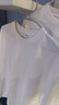 棉致t恤男純棉舒適短袖兩件套純色百搭潮流情侶上衣 白+白 XL 曬單實(shí)拍圖