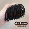 頭繩皮筋女扎頭發(fā)橡皮筋高馬尾發(fā)繩發(fā)圈皮套綁頭發(fā)繩 FQ108-四合一黑色10根 曬單實(shí)拍圖