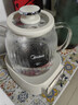 美的（Midea）花漾0膠水全玻璃養生壺多功能煮茶壺母嬰燒水壺恒溫電熱水壺全自動(dòng)一體1.2L YS12B302J 曬單實(shí)拍圖