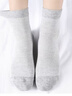 浪莎女士襪子女純棉抗菌白色春夏季超薄網(wǎng)眼吸汗透氣中筒女全棉襪6雙 曬單實(shí)拍圖