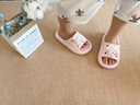 土豆屋（TUDOUWU）兒童拖鞋女童居家室內外穿防滑中大童親子軟底地板鞋防滑涼拖鞋夏 萌萌兔 30 內長(cháng)20.5cm 適合腳長(cháng)19.5-20cm 曬單實(shí)拍圖