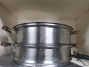 炊大皇316L不銹鋼三層蒸鍋家用復合底湯鍋蒸饅頭包子可視高拱蓋34cm 曬單實(shí)拍圖