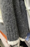 UR2025秋季新款女裝拼接蕾絲蝴蝶結紐扣針織開(kāi)衫UYY950143 冷灰 M 曬單實(shí)拍圖