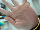 周大生【生日禮物】18K黃金項鏈素鏈肖邦鏈鎖骨鏈送女友約0.9g 曬單實(shí)拍圖