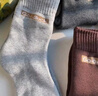 雅鹿襪子男秋冬季中筒毛圈襪加絨保暖防寒防臭冬天毛絨襪子 混色  5雙 曬單實(shí)拍圖