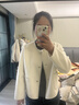 香影雙面呢羊毛大衣女2025冬季新款米白夾心奶糖小香風(fēng)毛呢外短套 白色 L 165/88A/110-125斤 曬單實(shí)拍圖
