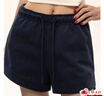 ICH MODE美式復古運動(dòng)短褲女2026夏季新款百搭顯瘦熱褲 藏青色 L 曬單實(shí)拍圖