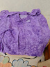 2026春季紫色雪紡衫女士襯衣荷葉邊印花小衫時(shí)尚洋氣襯衫寬松上衣 紫色 商場(chǎng)品質(zhì) 3XL 130-140斤 曬單實(shí)拍圖