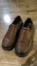 百麗打孔透氣商務(wù)鞋男2026新夏羊皮革厚底一腳蹬休閑皮鞋9AR01BM6 棕色 43 曬單實(shí)拍圖