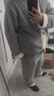 紅豆居家搖粒絨睡衣男秋冬加厚雙面抗靜電青年男士家居服 淺銀灰180/100A 曬單實(shí)拍圖