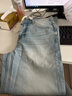 Amicus Animae百年傳承日本岡山Kaihara清澈感微做舊冰晶糖 90藍牛仔褲 淺藍色 S 曬單實(shí)拍圖