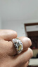 羅泰老銀匠9999足銀貔貅戒指男士款復古國風(fēng)輕奢食指指環(huán)男生配飾品 貔貅戒指（調節范圍16-24#） 曬單實(shí)拍圖