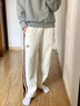 魯賓克燈芯絨褲子男春秋季美式復古寬松直筒運動(dòng)休閑褲男褲闊腿長(cháng)褲 2348杏色(春款) XL (建議體重125-135斤) 曬單實(shí)拍圖