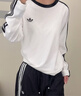 adidas阿迪達斯三葉草白色上衣2026春男經(jīng)典三條紋長(cháng)袖T恤 KE3545 L 曬單實(shí)拍圖