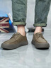 七匹狼男鞋休閑皮鞋男夏季新款透氣防滑厚底軟底皮鞋耐磨復古通勤鞋子男 卡其色 【標準皮鞋碼】 41 曬單實(shí)拍圖