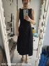 UR2025春季新款女裝法式氣質(zhì)通勤一字領(lǐng)無(wú)袖連衣裙UWM750004 曬單實(shí)拍圖
